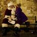Santa talks with Ainsley Baisch, four, in Kerrytown on Sunday. Daniel Brenner I AnnArbor.com